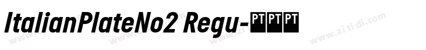 ItalianPlateNo2 Regu字体转换